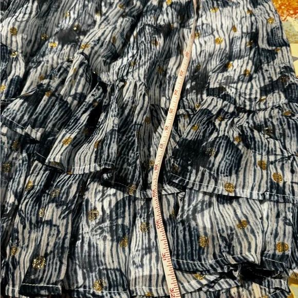 Aqua Blue Floral Ruffle V-Neck Mini Dress - Picture 5 of 5